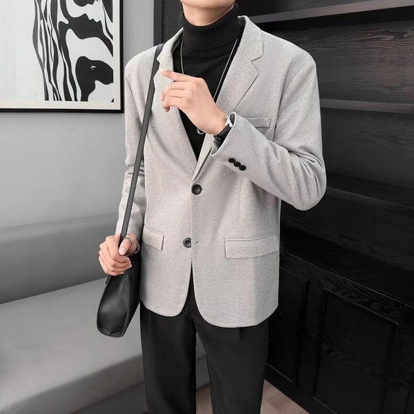 Men's Korean Casual Versatile Solid Color Jacket