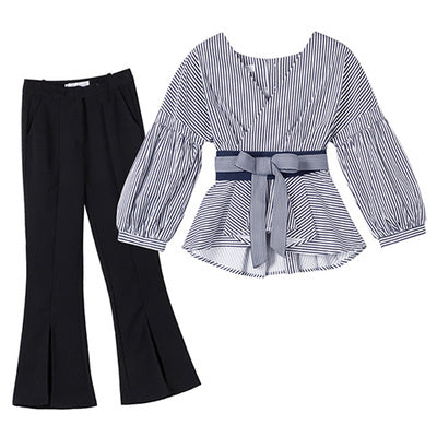 Spring dress new style of women's clothing, Korean fashion, fashionable port, fashionable temperament, two sets of summer broad leg pants suit.