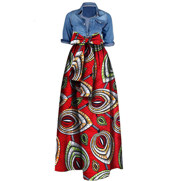 African women''s skirt cotton batik printing skirt cross border e-commerce supply factory supply