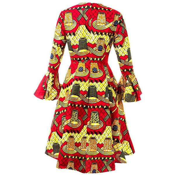 African Clothing Fashion Print Dress