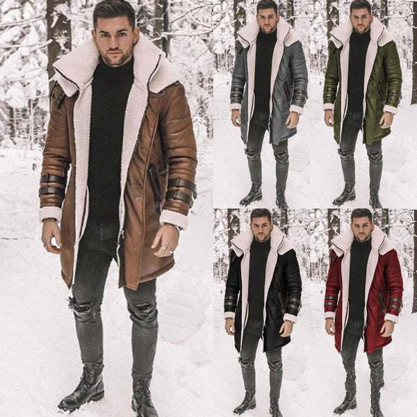 Fur Men's Long Coat European And American Fur To Keep Warm