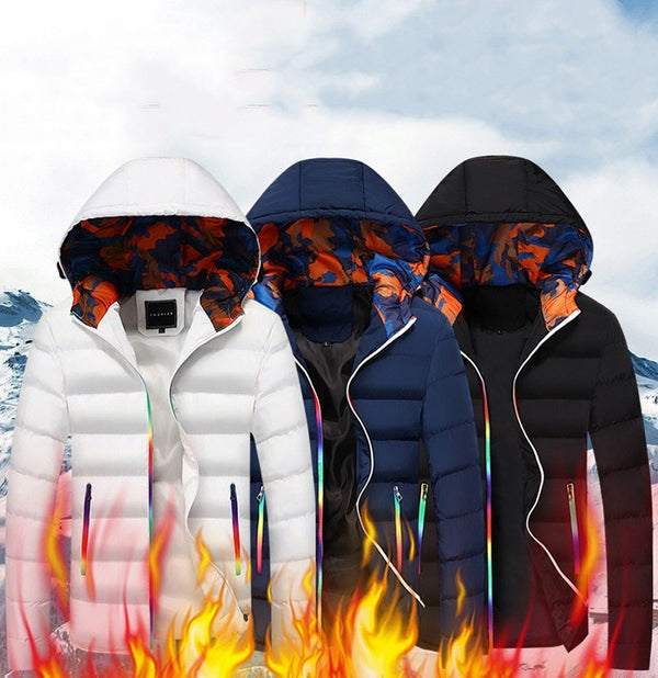 Detachable Collar Teenagers Solid Color Down Jacket