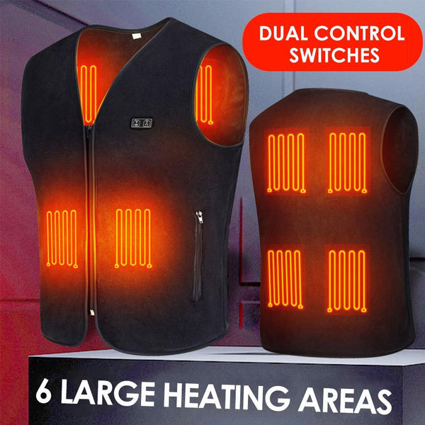 Intelligent Dual-control Self-heating V-neck Vest Jacket