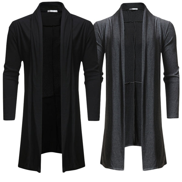 Autumn And Winter Men's Trendy Cloak Shawl Personality Loose Mid-length Cardigan