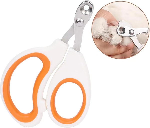 Cat Nail Clippers With Circular Cut Hole Avoid Over Cutting Pet Nail Clippers Sharp Angled Blade Professional Paw Trimmer Set For Novice Pet Families